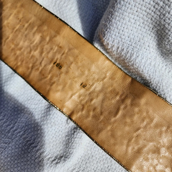 Vintage Gold Lamé‎ Appliqué Belt S main image 4